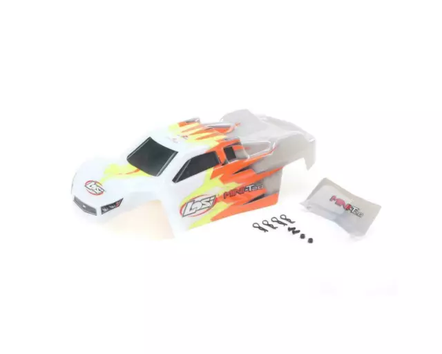 Losi Mini-T MiniT 2.0 Pre Painted RC Truck Car Body Set Gray / White LOS210015