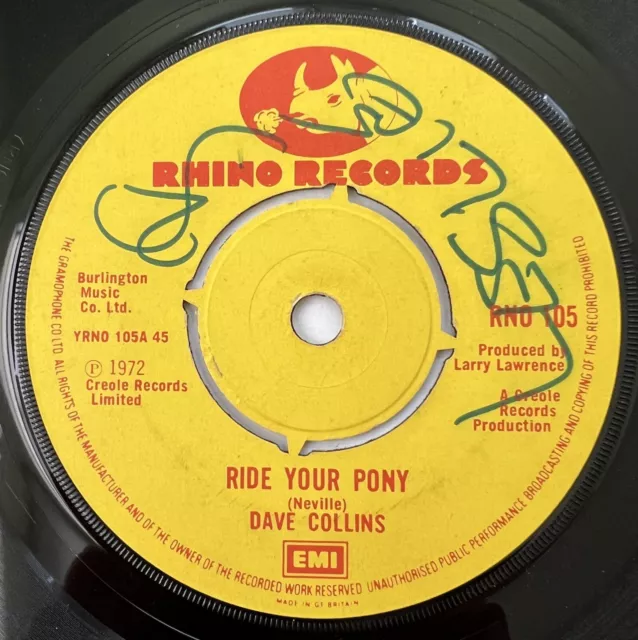 Reggae 45 / Dave Collins “Ride Your Pony / You For Me” Rhino UK ~ Funk Soul HEAR Reggae 45 / Dave Collins “Ride Your Pony / You For Me” Rhino UK ~ Funk Soul HEAR