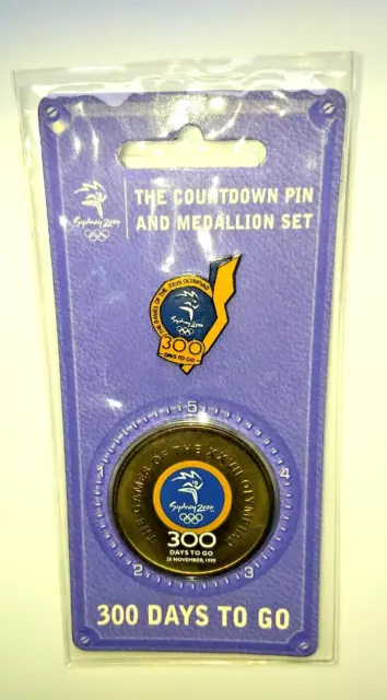 Olympic Games Pins Badge Sydney 2000 Countdown Pin & Medallion Set 300 days