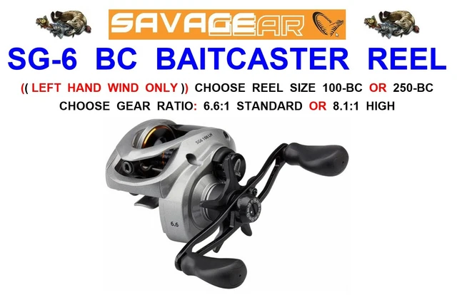 2022 SAVAGE GEAR Sg6 Baitcaster Reel Low Profile Multiplier 100 Or - Main Image