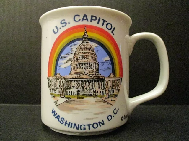 Vintage U.S. Capitol Washington DC Coffee Cup Mug by Silberne Souvenir Mug Gift