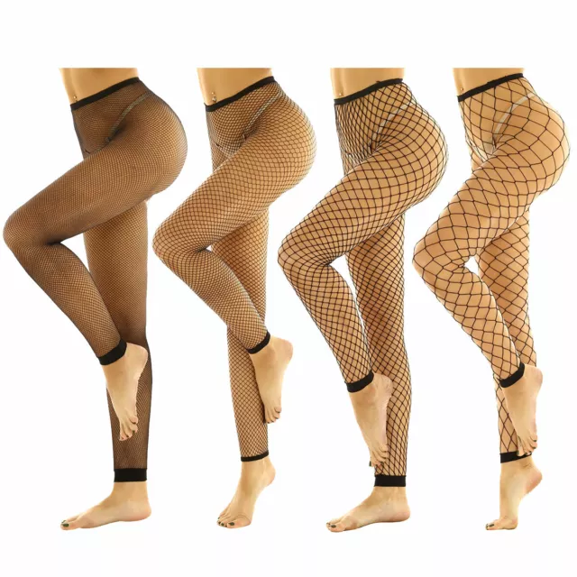 Damen Strumpfhosen Netzstrümpfe Strumpfhose Ohne Fuß Legging Reizwäsche Clubwear