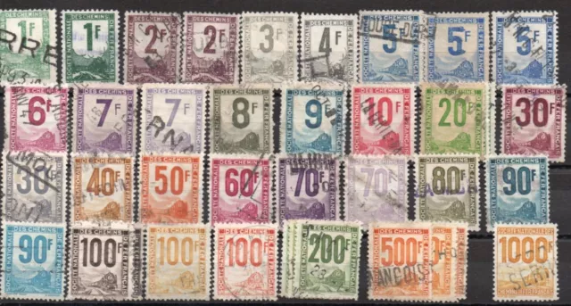 France 1944-47 Timbres pour colis postaux oblitérés série complète