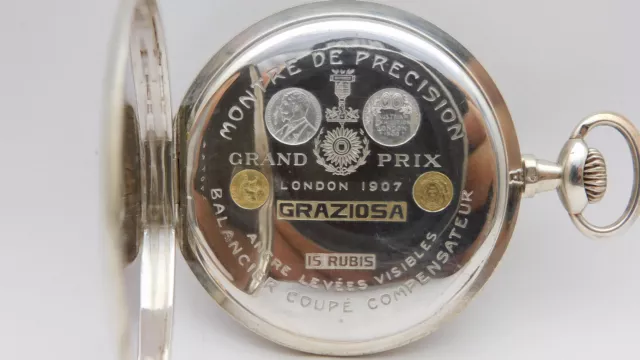 Orologio da tasca argento Funzionante GRAZIOSA silver pocket watch Working C788 2