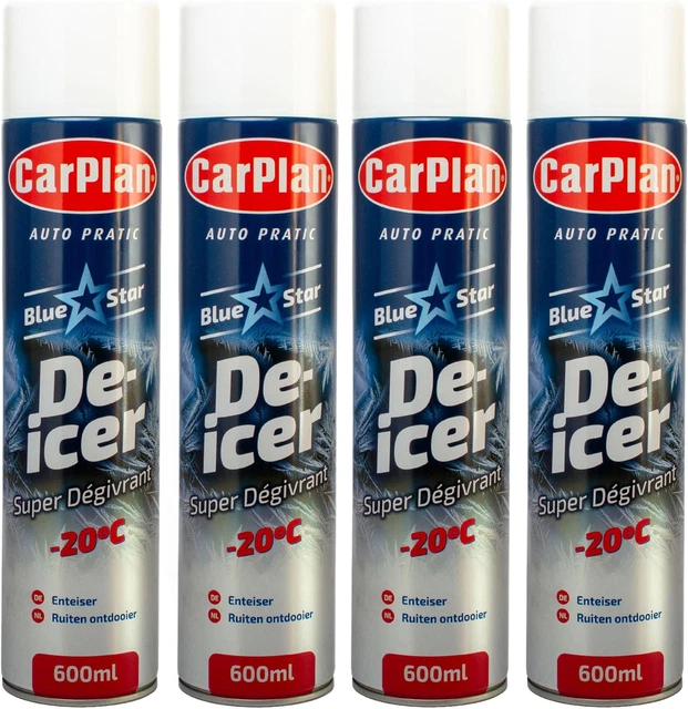 Auto Windscreen Aerosol Spray Deicer TETSDI600, 600Ml (X4 Cans)