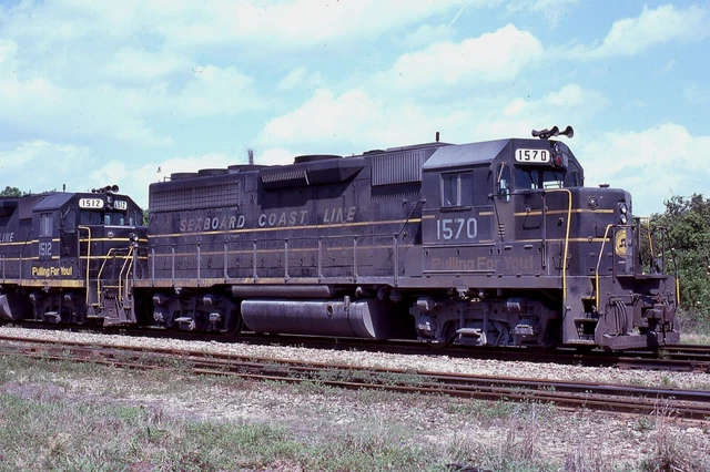 ORIGINAL 1977 RAILROAD SLIDE SCL SEABOARD COAST LINE 1570 Sanford FLORIDA CSX