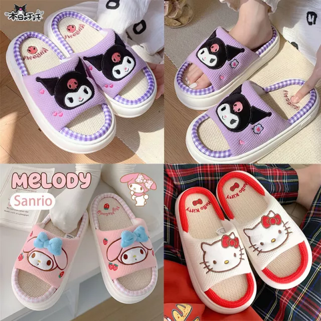 WOMENS MY MELODY Hello Kitty Kuromi Cinnamoroll New Design Slippers ...