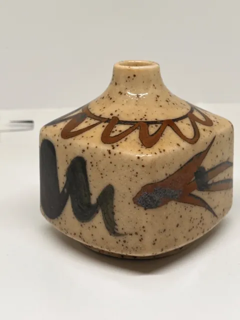 Japan Bud Vase Hand painted Mid century modern  Otagiri OMC