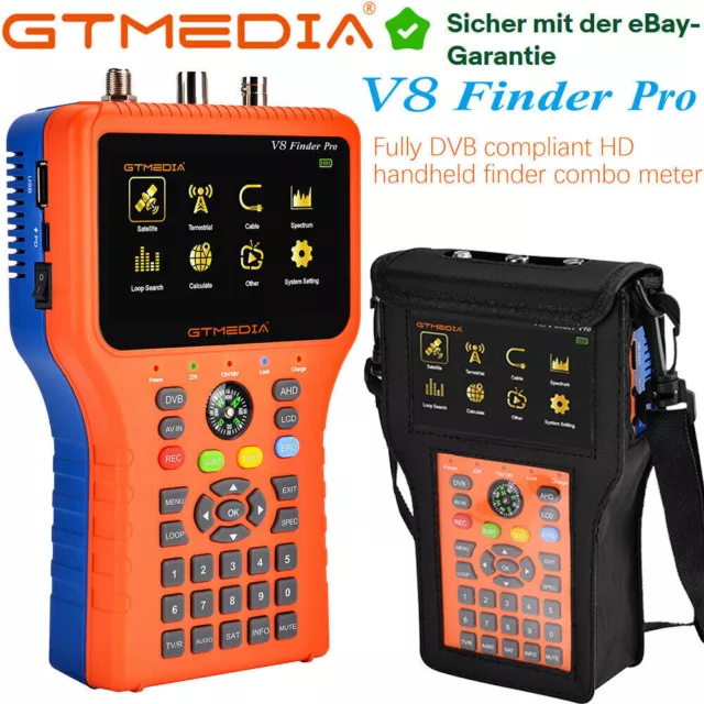 Profi Satelliten Finder HD DVB-S2/S2X Satfinder Digital Sat-messgerät 4.3''