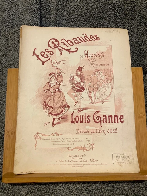 Louis Ganne Les Ribaudes Mazurka rabelaisienne pour piano partition Costallat