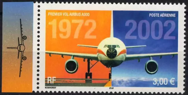 Poste Aérienne PA n° 65a ** de 2002  NEUF - LUXE variété papier fluo blanc