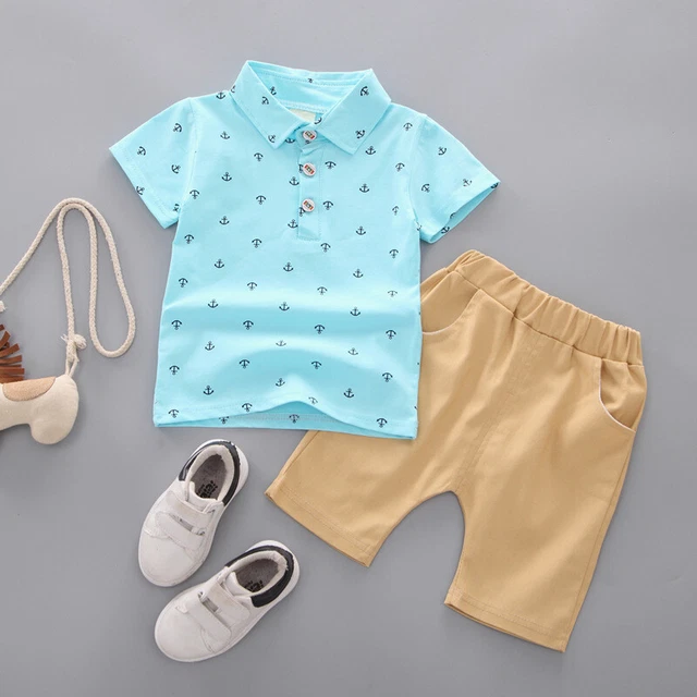 Nuova T-shirt estiva bambini bambini bambini bambini bambini bambini + pantaloncini 10