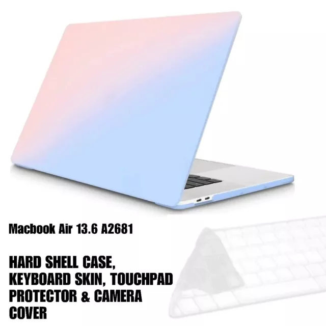 Macbook Air 13.6 A2681 Hard Shell Laptop Cover and Keyboard Skin Gradient