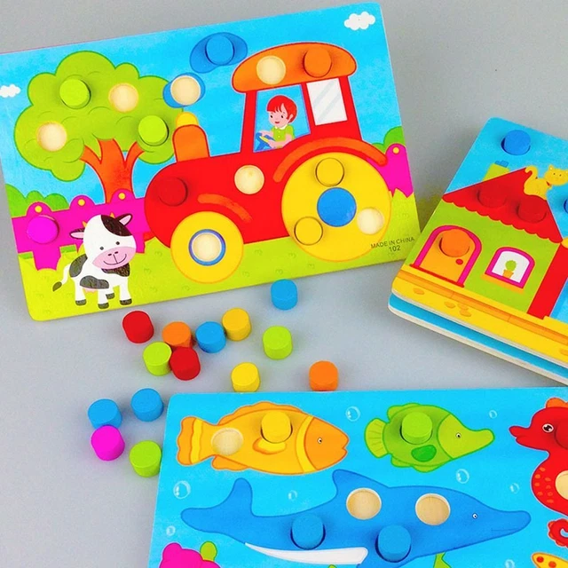 Puzzles Early Education Toy 3D Wooden Puzzle Toy Montessori Baby Jigsaw Toy