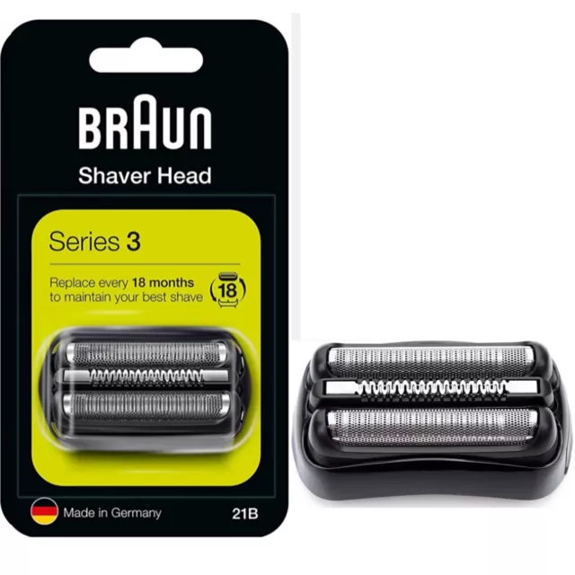 21B Replacement Shaver Foil Head Cassette ProSkin for Braun Shavers Series 3