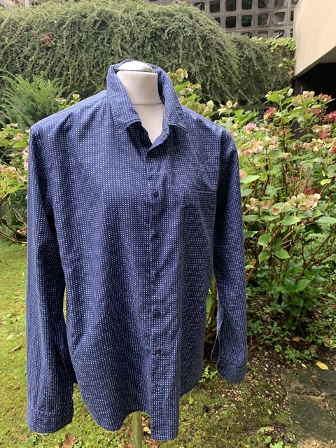 Camicia uomo Hugo Boss XL. Blu