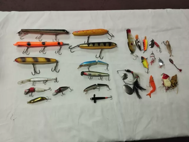 Various vintage lures and Spoons Good Selection
