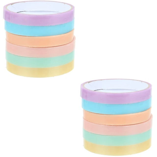 12 uds prácticas bolas adhesivas autoadhesivas para niños, cintas cintas de colores