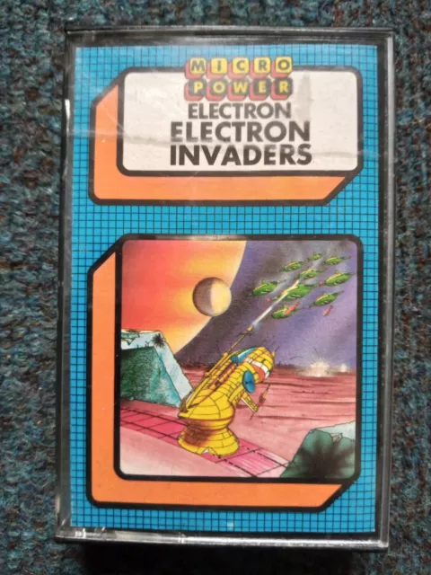 Electron Invaders cassette tape by Micro Power for the Acorn Electron