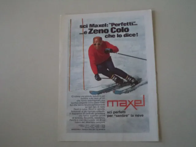 advertising Pubblicità 1970 SCI MAXEL e ZENO COLO'