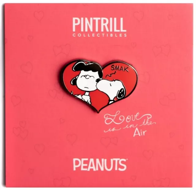 ⚡RARE⚡ PINTRILL x PEANUTS Heart Lucy & Snoopy Pin *BRAND NEW* ONLY 100 MADE 💗