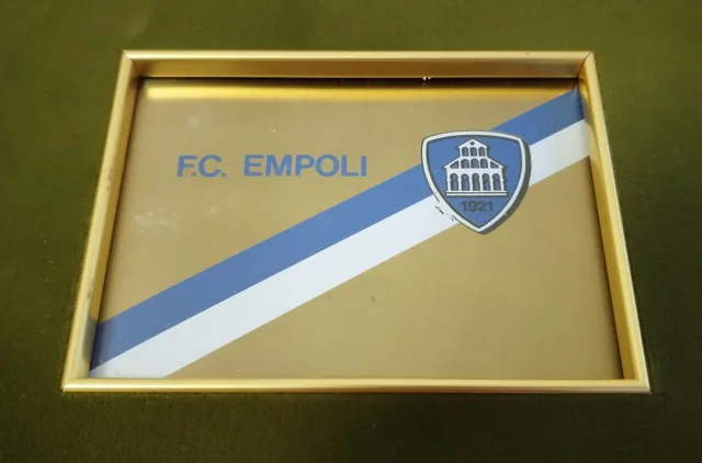Silkscreen Serigraph on Gold Leaf FC Empoli Club Badge Framed Picture 2