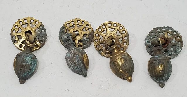 4 Vintage Antique Ornate  Drawer Pull Door Dresser Handle Furniture Hardware