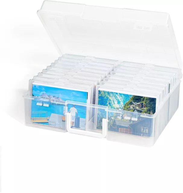 PHOTO STORAGE BOX Case Set Store 600 4x6 Photographs in 6 Boxes