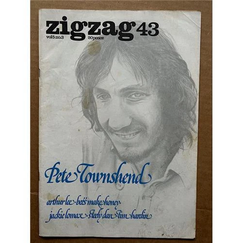 WHO ZIG ZAG NO.43 MAGAZINE 1974 PETE TOWNSHEND COVER WITH MORE INSIDE