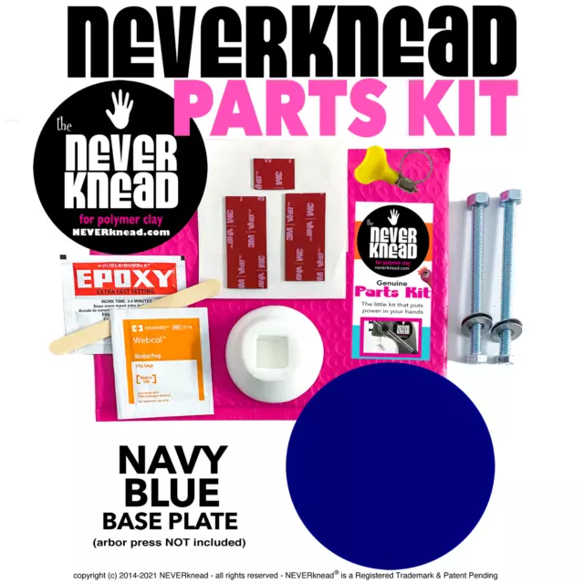 WHY KNEAD BY HAND? NAVY DIY PARTS KIT NEVERknead Polymer Clay Conditioning Tool