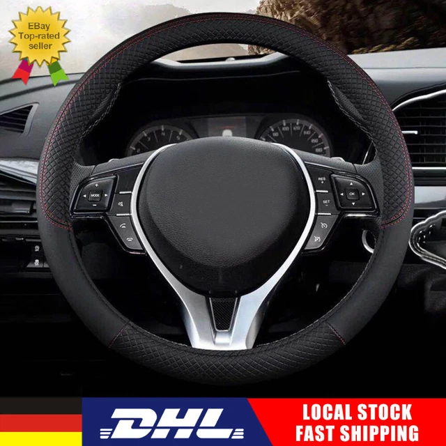 Lenkradbezug, Lenkradschoner, Lenkradschutz Auto Lenkradhülle Universal LEDER #