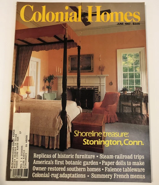 COLONIAL HOMES Magazines June 1987 Stonington , Conn