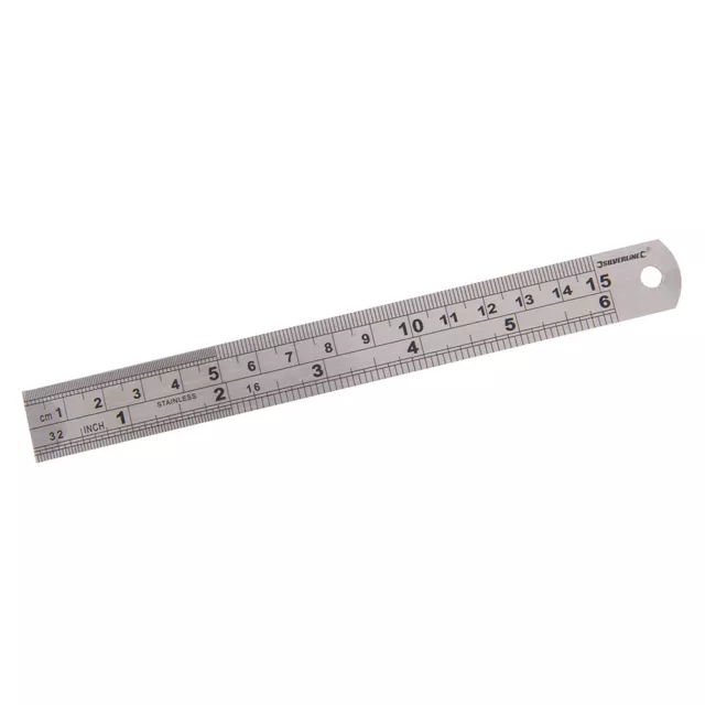 Règle de précision en acier inoxydable mesures métriques et impériales 150 mm
