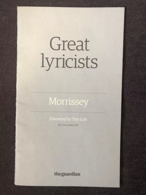 Morrissey 'Great Lyricists' 28-page Guardian booklet (2008)