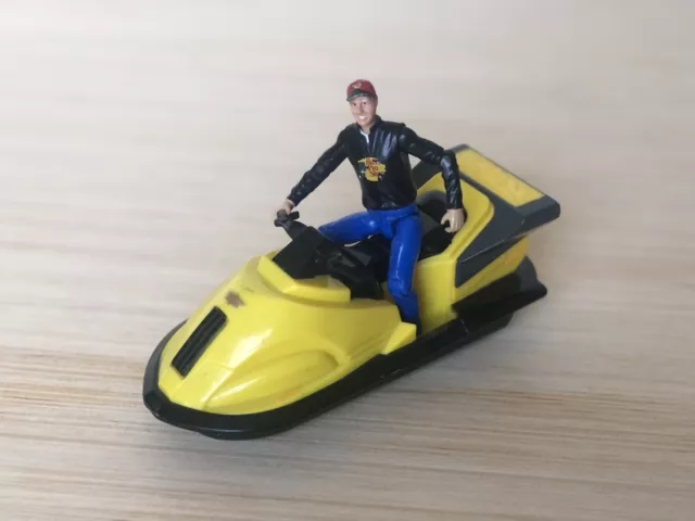 Bass Pro Shops Mighty RIGZ Yellow Black Jet Ski Plastic Toy With Figure Rare