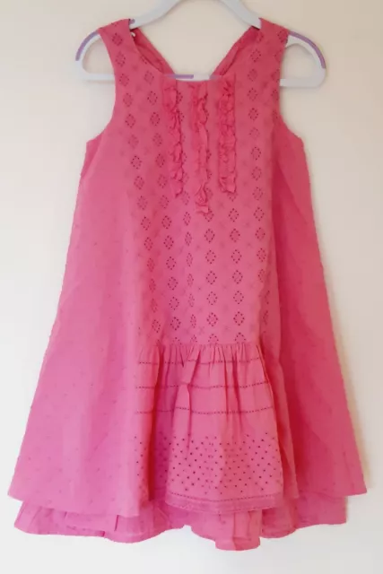 Girls AUTOGRAPH Summer Dress Age 4-5 Vgc! Pink Broderie Anglais