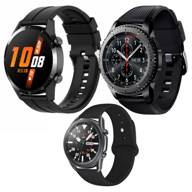 Silikon Armband Samsung Gear S3 Galaxy Watch 3 Frontier Classic Huawei GT2 GT2e