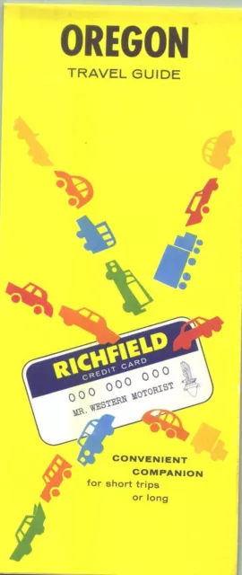 1962 Richfield Oregon Vintage Road Map