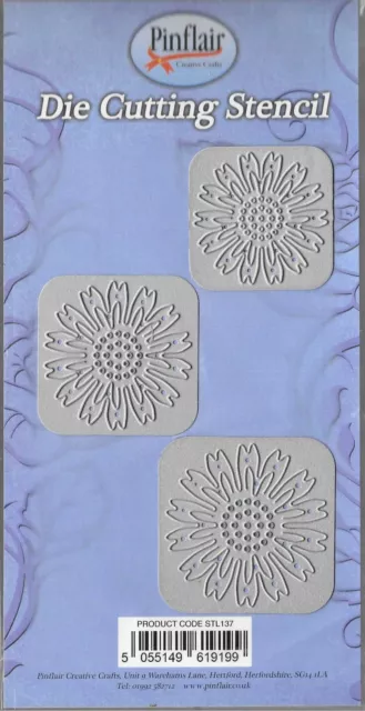 Pinflair. Floral metal cutting die set. 3 pieces. Cardmaking. Scrapbooking.