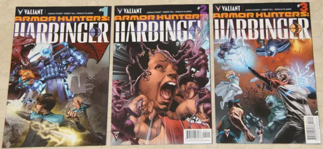 ARMOR HUNTERS HARBINGER (2014) Set #1 - 3 NM (Valiant Comics) !!