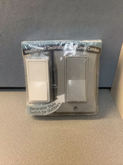 Combo de cubierta de interruptor decorativo resistente a la intemperie Hubbell 5122-0 para exteriores gris