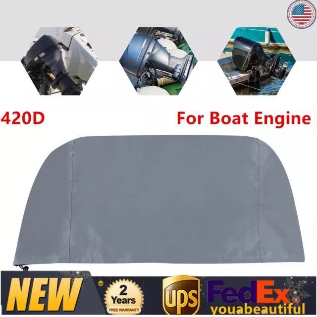 Universal Outboard Engine Cover 6Hp-20Hp Boat Motor Waterproof Moter Covers New!