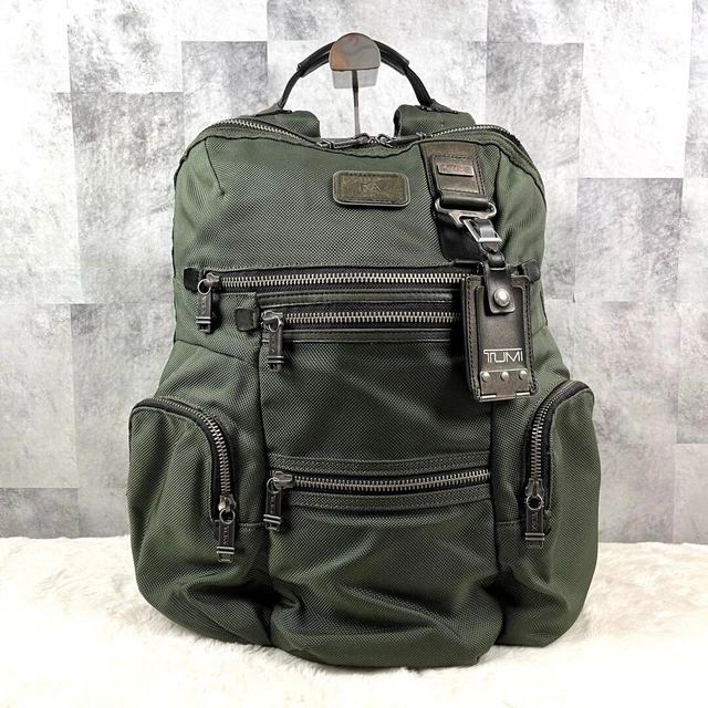 Tumi Bravo Alpha Knox Mens Backpack Nylon Rucksack Green Casual Japan Used