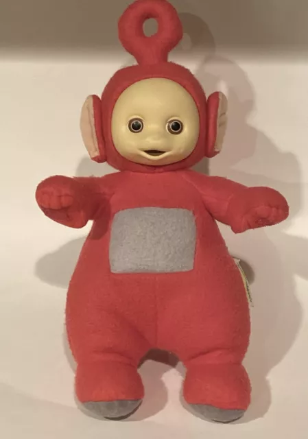 1998 Hasbro Playskool Teletubbies 15 Inch Talking Po Red Plush Toy Doll Working