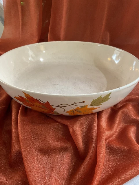 Vintage Descoware Maple leaf cast iron enamel skillet made in Belgium