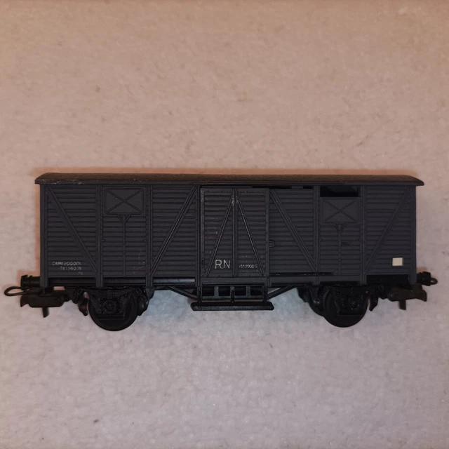 Wagon HO ELECTROTREN 5512 - Parois Coulissantes TRANSWAGGON DB - Échelle HO - Occasion