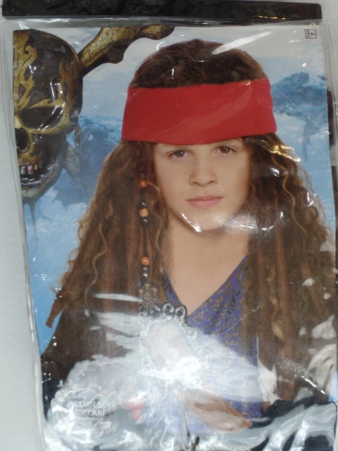 New Youth/Childrens Jack Sparrow Pirates Of The Caribbean Wig Costume Accessory
