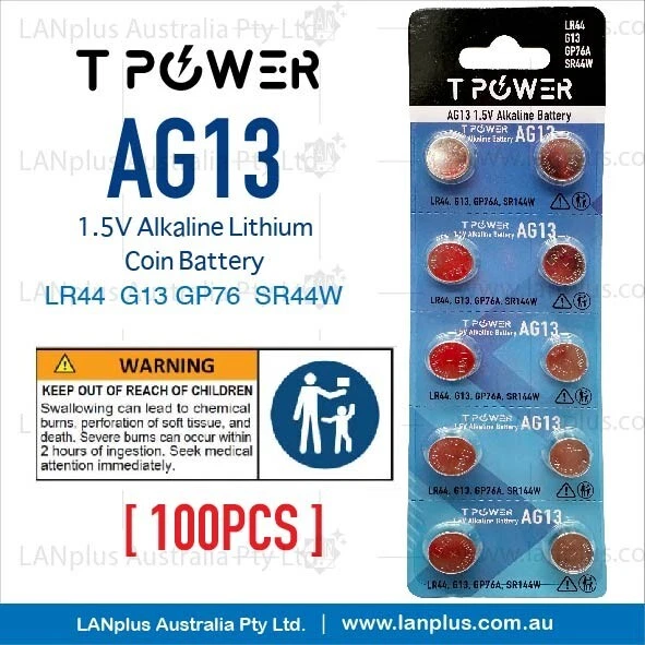 BRAND NEW 100X AG13/LR44/LR44H/357A EXP 2027 1.5v Alkaline Batteries ...
