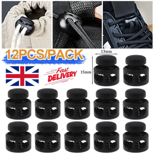10Pcs Cord Lock Stopper Toggle Clip Clamp Drawstring Buckle Spring Catch  5.5mm