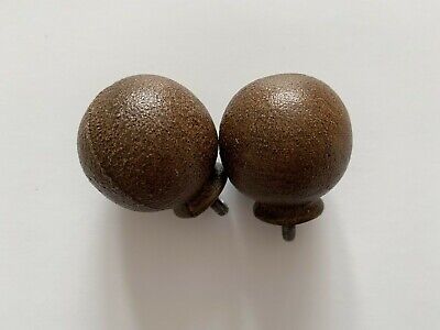 Antique Drapery Rod Co Classic 1' Ball Finial French Oak FIOCLB NEW